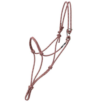 Weaver Silvertip No. 95 Rope Halter w. Clip | Burgundy/Tan | Average